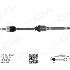 KOMPLE AKS ÖN SAĞ DISCOVERY 3 L319 DISCOVERY 4 L319 R.R SPORT I L320 997MM