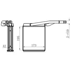 Kalorifer Radyatörü Brazing Focus-Tourneo Connect 1.6 16V-1.8 16V-1.8 Tdi 2195X187X40