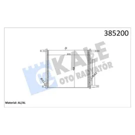 KLİMA RADYATÖRÜ KONDENSER CHEVROLET AVEO AL/AL 515x428x16