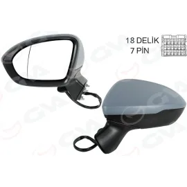 DIŞ DİKİZ AYNASI SOL CRUZE 17- ASTRA K 15-22 ELEKTRİKLİ KATNALABİLİR ISITMALI ASTARLI ASFERİK