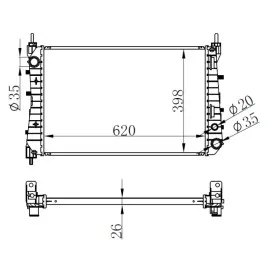 Radyatör Doblo 1.9 Jtd-1.3Mtj Mek Ac Klimasiz 700X310X42 -46807378