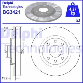 Ön Fren Aynasi C2 1.4 1.4 Hdi 03 C3 1.4 1.4Hdi 02 Partner-Berlingo 1.4 1.9 D 2.0Hdi 266X13X4Dl