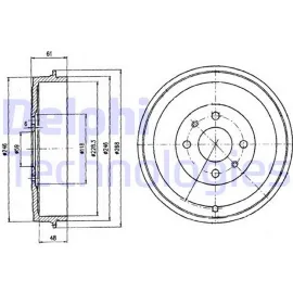 ARKA FREN KAMPANASI FIAT ALBEA 00 DOBLO 01 FIORINO 09 LINEA 09 MAREA 00 TEMPRA 92 96 TIPO 90 95 UNO 98 06 PEUGEOT BIPPER 08 CITROEN NEMO 08 228.2 mm 4 Delik