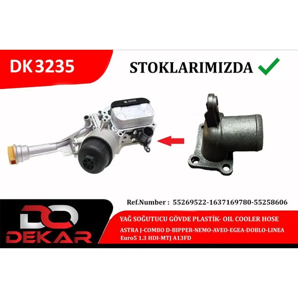 Yag Sogutucu Govde Plastik Astra J-Combo D-Bipper-Nemo-Aveo-Egea-Doblo-Linea Euro5 1.3 Hdi-Mtj A13Fd