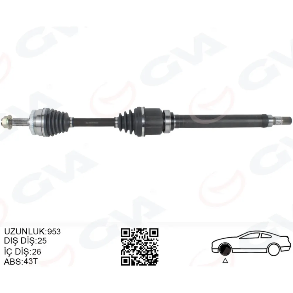 Ön Aks Komple Sag Volvo S40 I V40 I 1.8-2.0 97 04