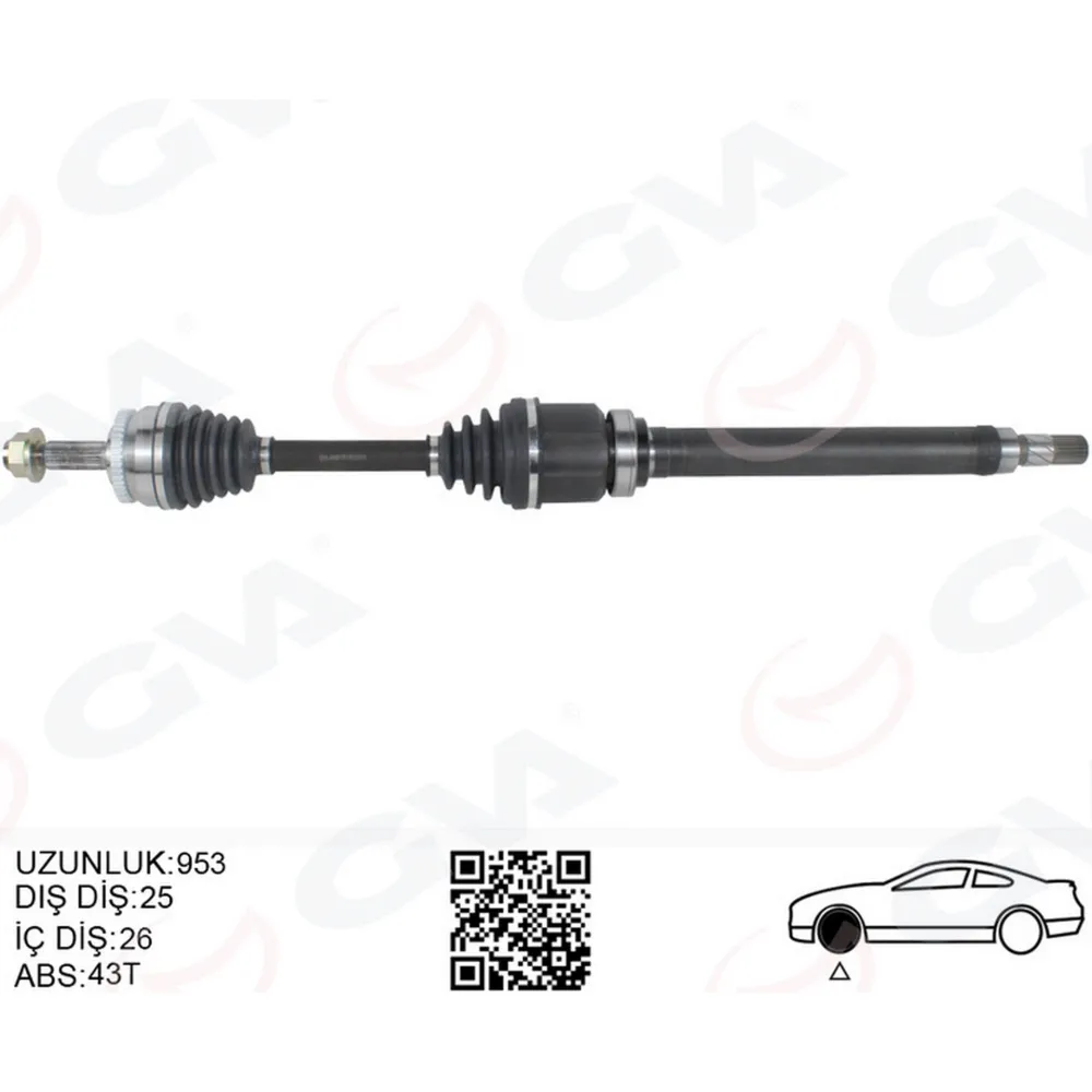 ÖN AKS KOMPLE SAG VOLVO S40 I V40 I 1.8-2.0 97 04