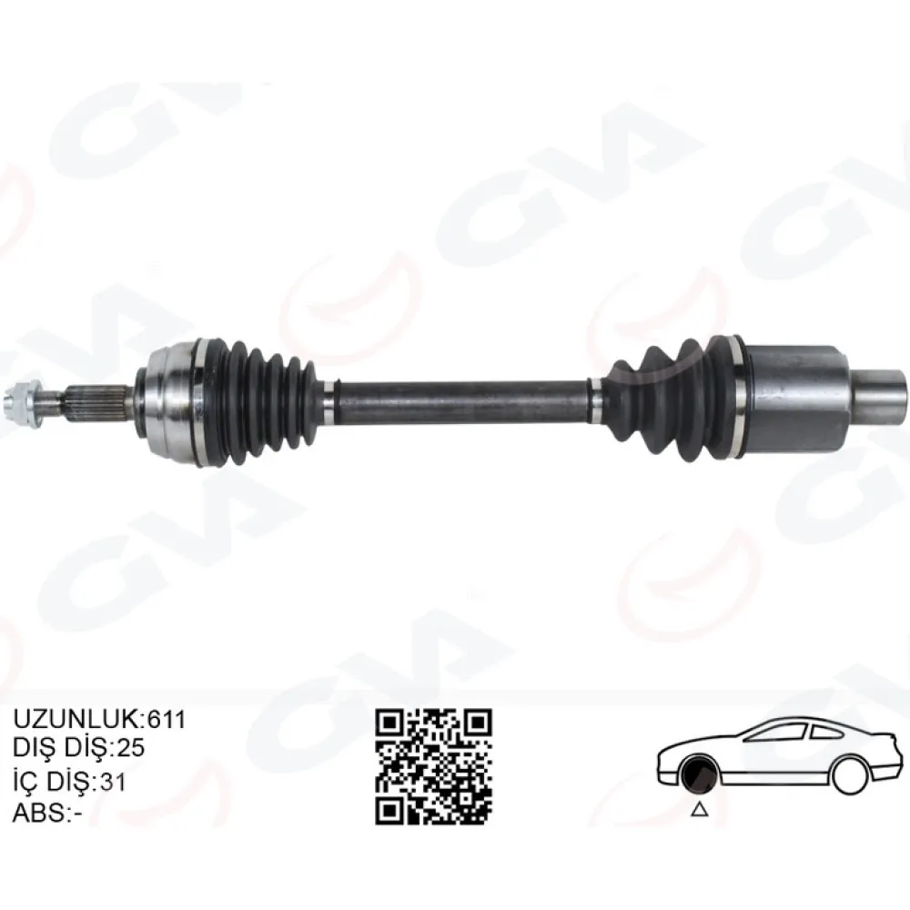 On Aks Sag Komple Dacia Duster 10 4X4 6İleri