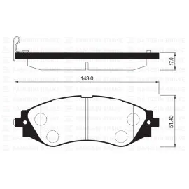 Ön Fren Balatasi Lacetti 1.4-1.6-1.8 2.0D 04 Nubira 1.4-1.6-1.8 2.0D 04