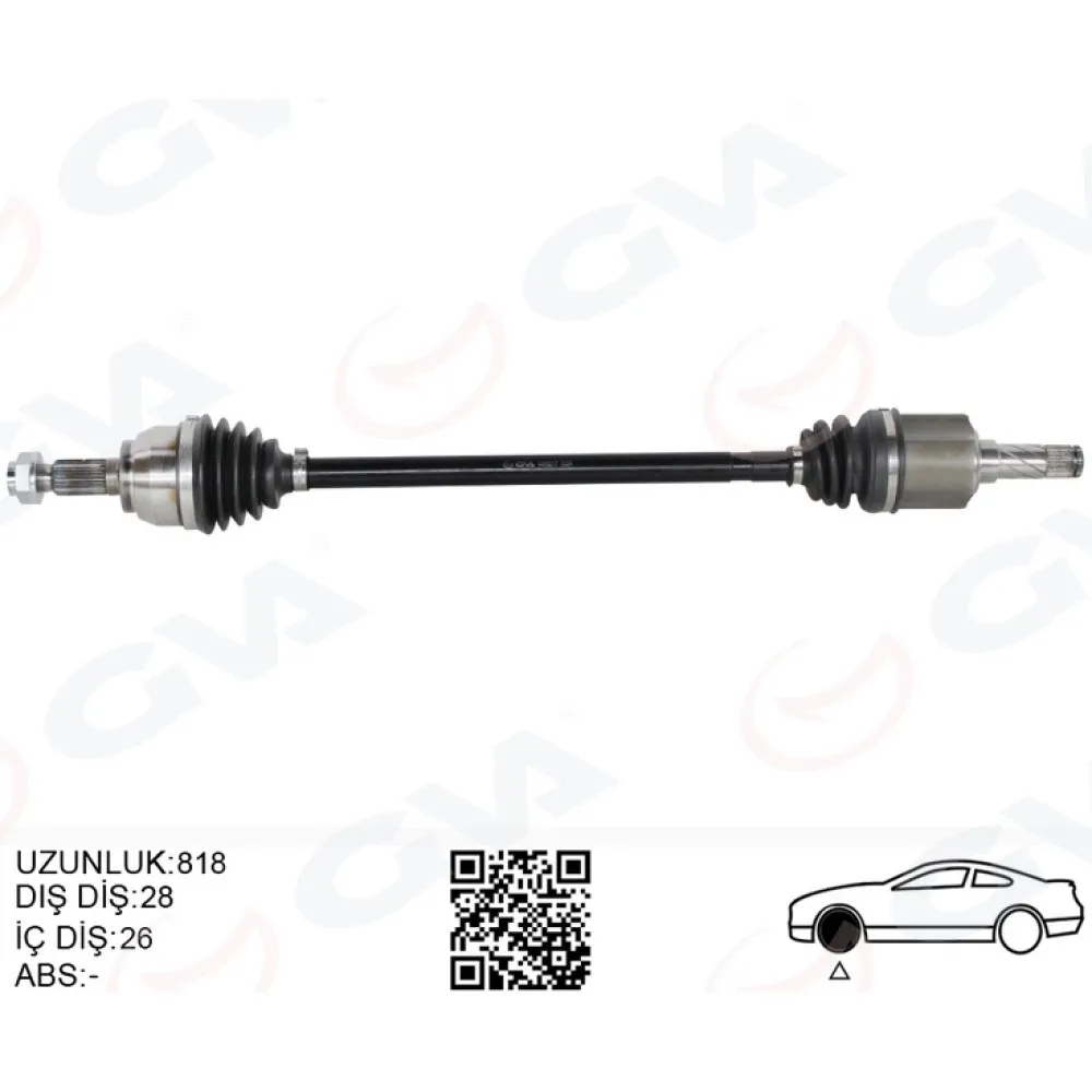 Komple Aks Arka Sağ/sol Freelander 2 L359 2.0 Si4 2.2Td4 06 14 820Mm Diş 28 Diferansiyel Diş 26
