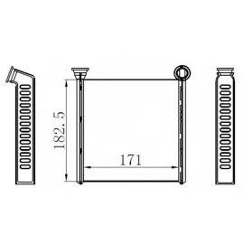 KALORİFER RADYATÖRÜ BRAZİNG GOLF 7-PASSAT-TIGUAN-ARTEON-SUPERB-OCTAVIA-A3-LEON-12 170X185X26