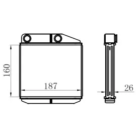 KALORİFER RADYATÖRÜ BRAZİNG CORSA D 06 CORSA E 14 ADAM 14 MITO-DOBLO III-LINEA-FIORINO-PRATICO- GRANDE PUNTO 1.2-1.3-1.4 BORUSUZ TİP