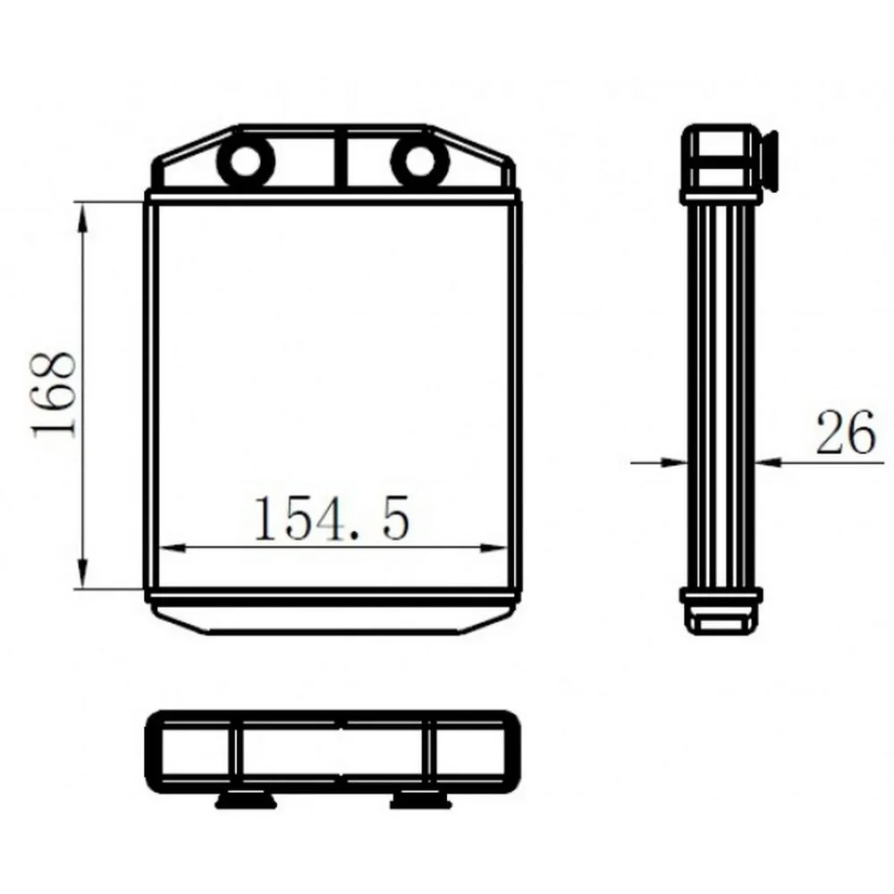 KALORİFER RADYATÖRÜ BRAZİNG CLIO IV DENSO TIP 168X155X26