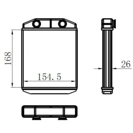 KALORİFER RADYATÖRÜ BRAZİNG CLIO IV DENSO TIP 168X155X26