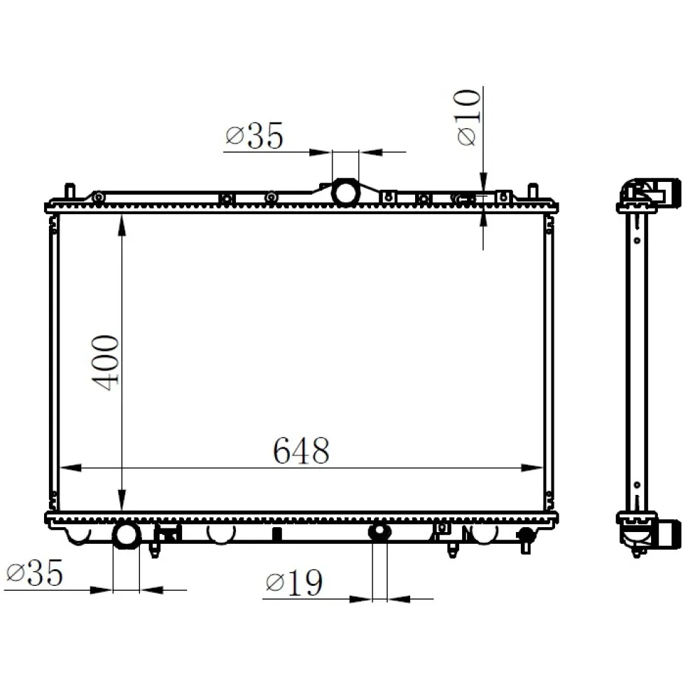 Radyatör Brazing S40 1.6 1.8 1.8İ 2.0 1995-2004 V40 1.6 1.8 1.8İ 2.0 1995-2004 Mek 400X658X16