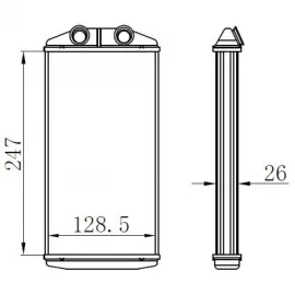 Kalorifer Radyatörü Brazing P301-Citroen Elysee 250X130X26