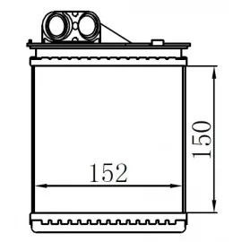 X Kalorifer Radyatörü Brazing Logan 05 Duster 10 Sandero 10 150X152X32