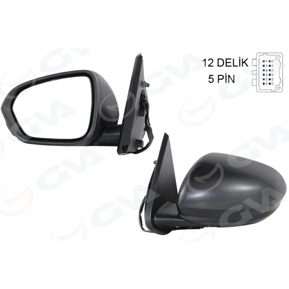 DIŞ DİKİZ AYNASI SOL ELEKTRİKLİ ISITMALI DACIA DUSTER 17-10 12H5P VM-6805EHL