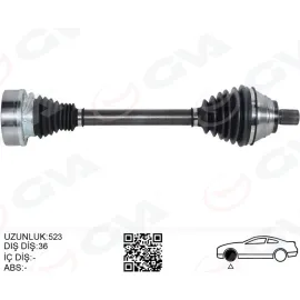 AKS ÖN SOL GOLF PLUS 1.9TDI 05- GOLF V 1.9TDI 03- GOLF VI 2.0TDI 08- TORURAN 1.9TDI 03-
