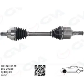 Ön Aks Komple Sol Volvo V40 Ii 2.0 12 C30 2.0 12 C70 Ii 2.0 D 08 09 V50 2.0 06 12 Otomatik Şanziman