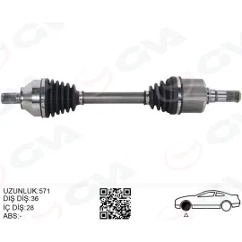 ÖN AKS KOMPLE SOL VOLVO V40 II 2.0 12 C30 2.0 12 C70 II 2.0 D 08 09 V50 2.0 06 12 OTOMATİK ŞANZIMAN