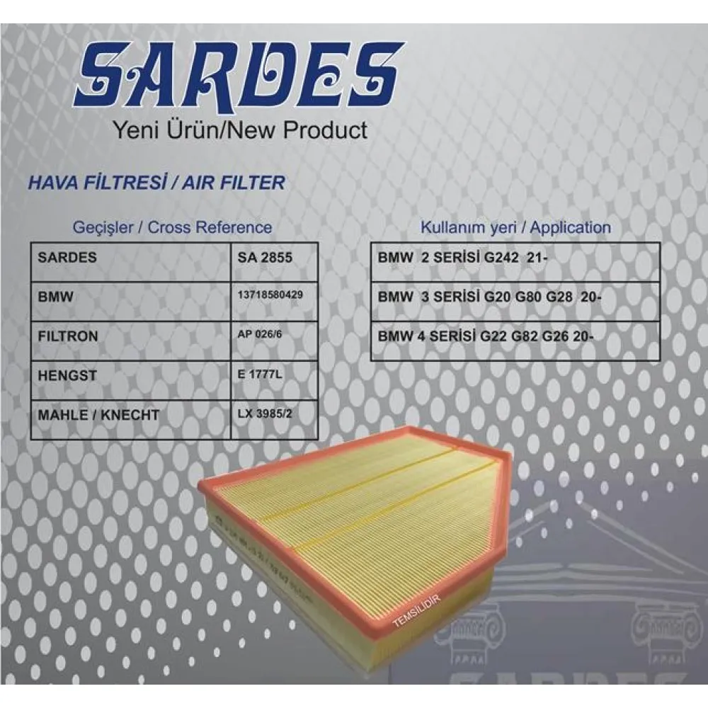 Hava Filtresi Bmw B47 G20 G80 19 G22 G82 20