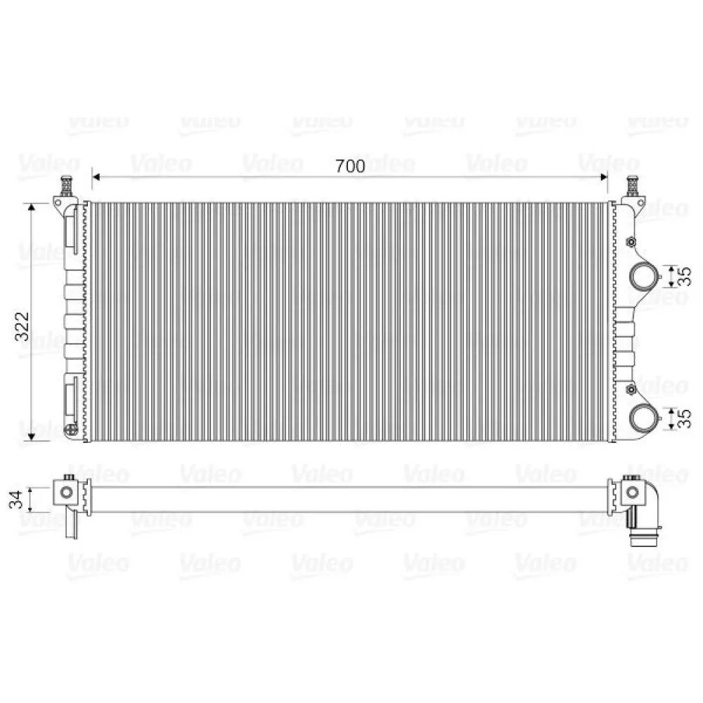 Radyatör Doblo 1.9 Jtd-1.3Mtj Mek Ac Klimasiz 730X305.4X38 -46807378