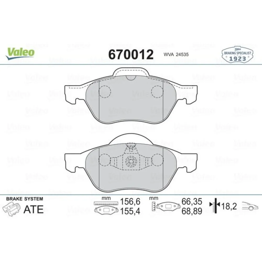 Fren Balatasi Ön Mgn Ii Scenic 15 Dci/1.6 16V 03-