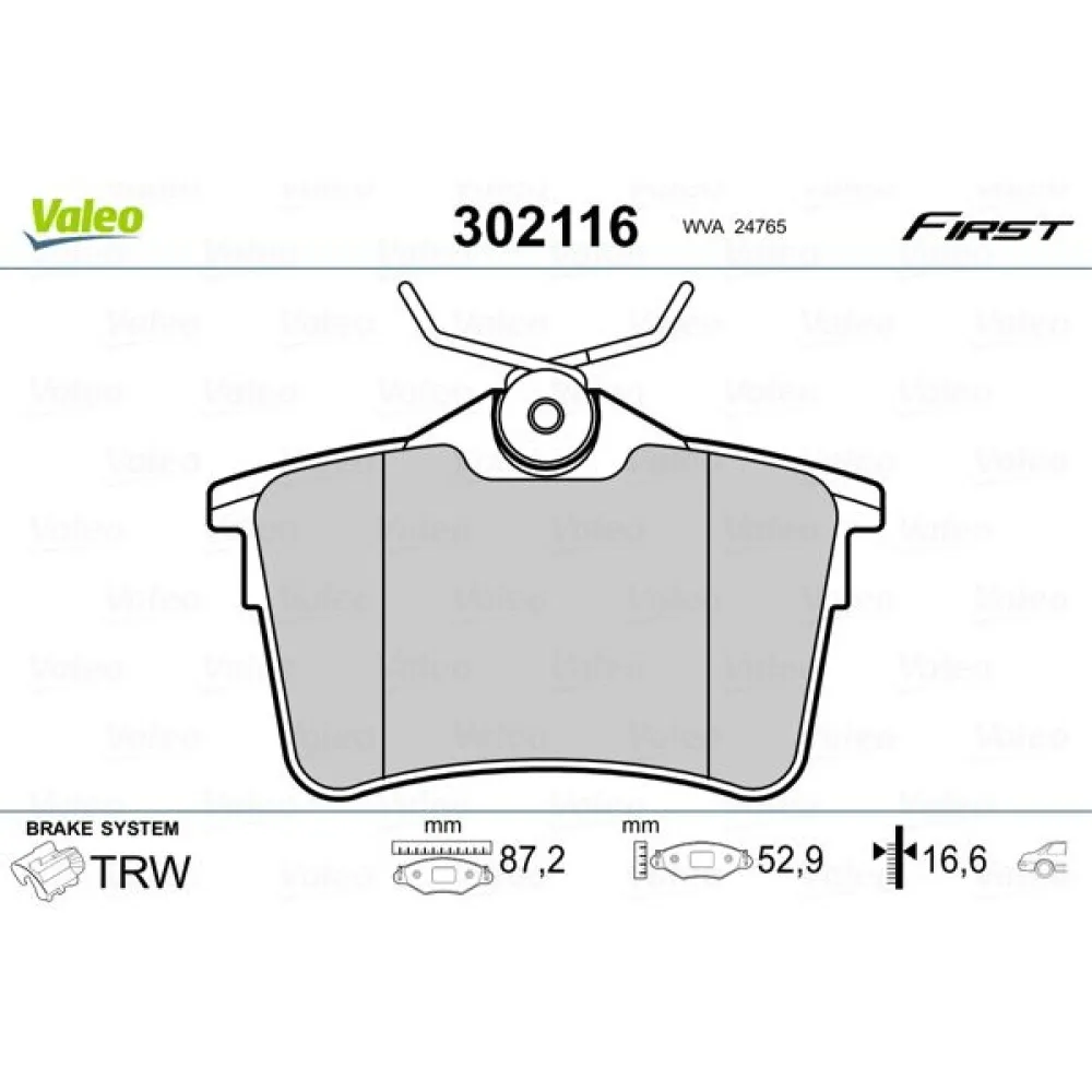 Arka Fren Balatasi P307 00 09 P308 07 14 Partner 08 Partner Tepee 08 Berlingo 08 C4 04 16 Xsara Picasso 99 11 Ds4 15 18