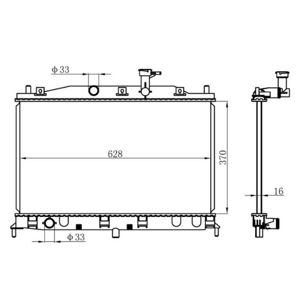 Radyatör Brazing Accent Era 1..4/1.6I 05 Ac Klimasiz Mek 370X628X18