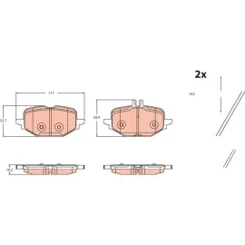 Fren Balatasi Arka Mercedes W206 S206 C236 A236 W214 S214 C236 A236