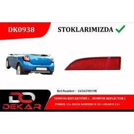 Tampon Reflektörü L Symbol 13 Dacia Sandero Ii 12 Logan Ii 12