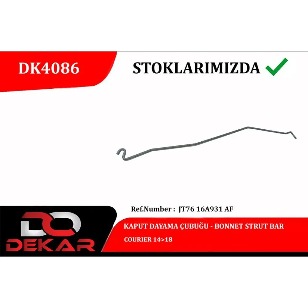 Kaput Dayama Çubuğu Courier 14 18