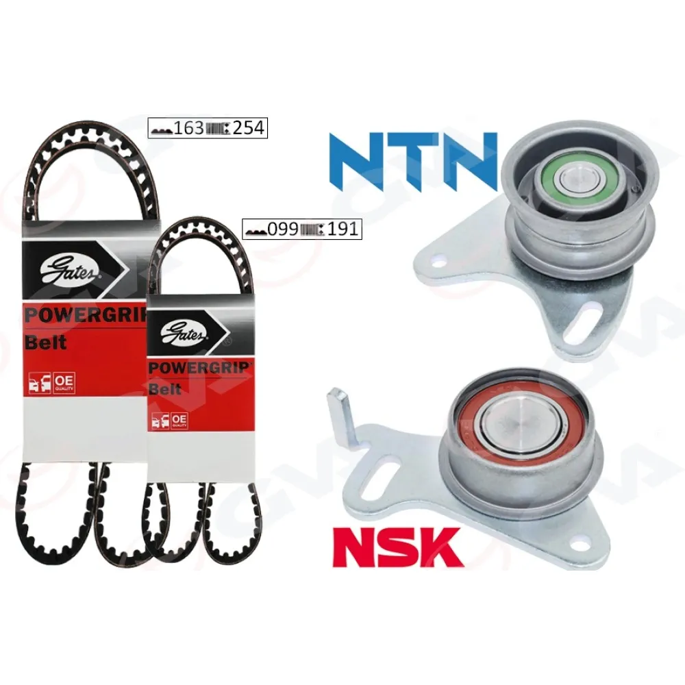 Triger Kayiş Seti Eksantrik Seti Hyundai H100. Starex 2.5L D4Bb D4Bf 97- / Kia K2500 2.5L D4Bh 03- / Mitsubishi L300. L200 2.5L 4D56 K64T K74T 96-07 / Pajero 2.5L 4D56 94- 2 Kayiş 2 Rulman