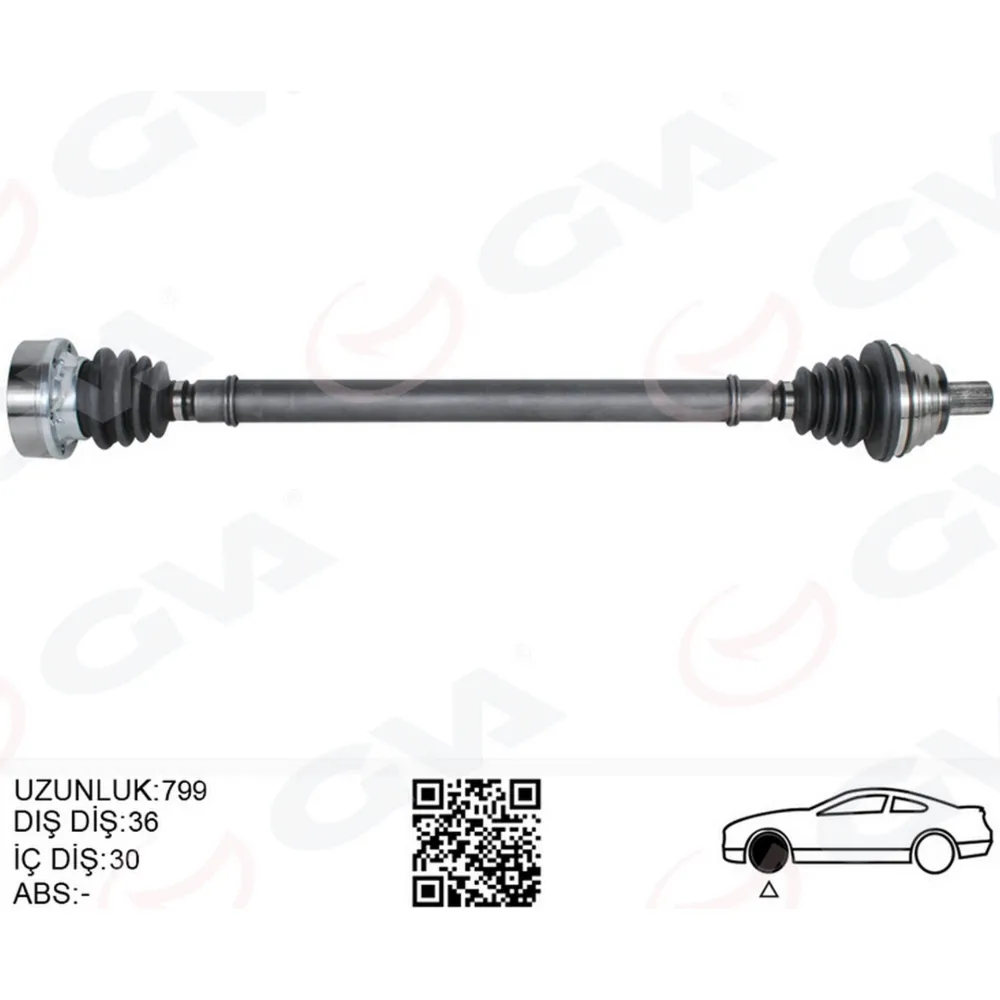 KOMPLE AKS SAĞ DÜZ VİTES GOLF5-GOLF6-JETTA-A3-LEON 1.6 BENZİNLİ