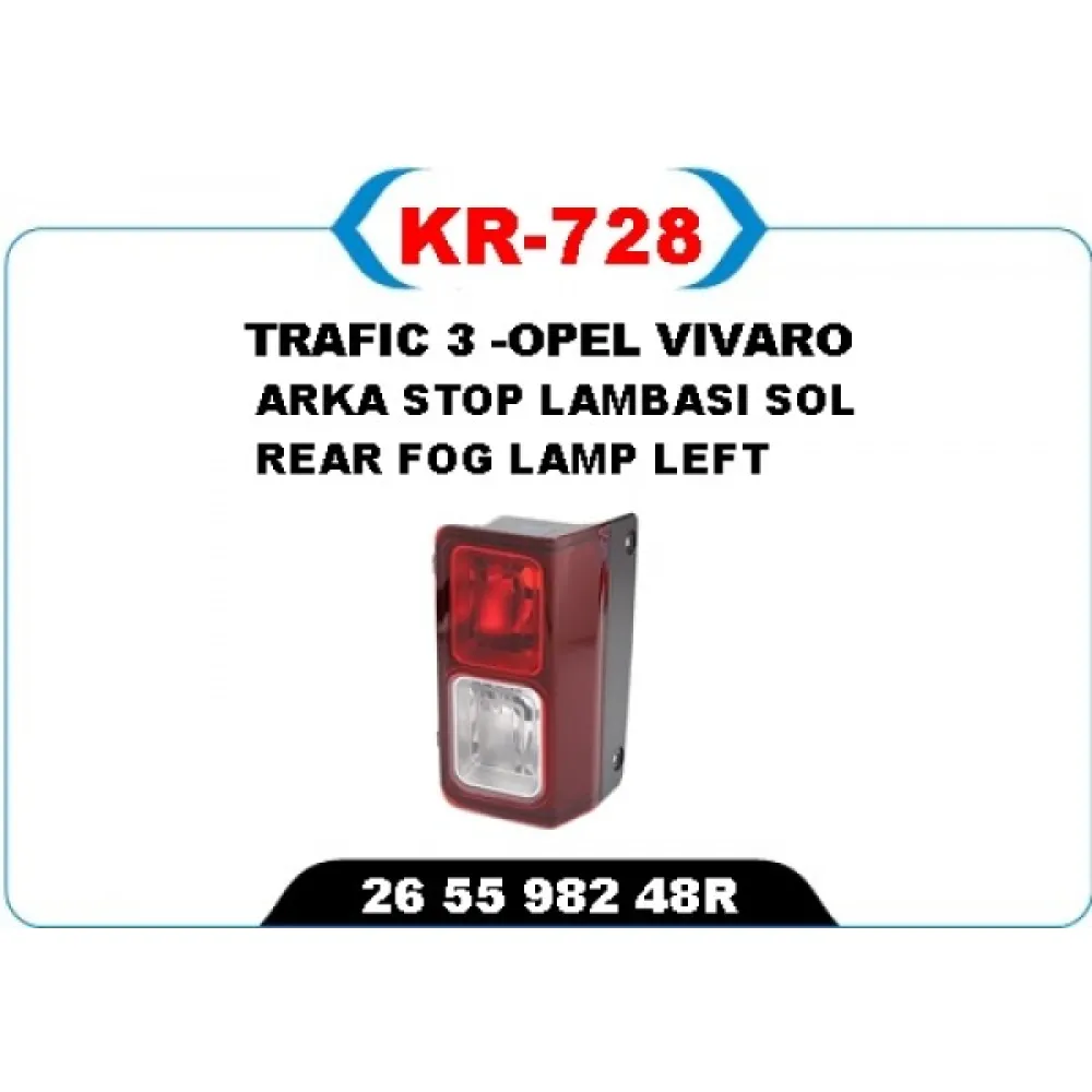 Arka Sis Lambasi Sol Trafic 3 -Opel Vivaro