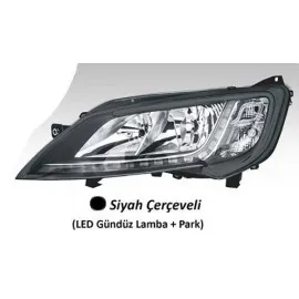 Far Motorlu Sol - Siyah Çerçeveli Led Ballast Dahil Ducato Maxi -P.boxer - C.jumper 14