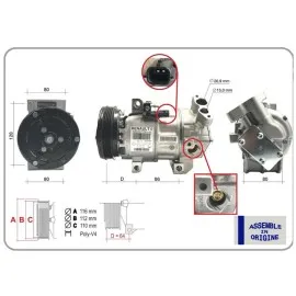 Klima Kompresörü Sifir Ürün Renault Symbol Iii 14 Dacia Sandero Ii 12 Logan Mcv Logan Ii 12 0.9 Tce 1.2