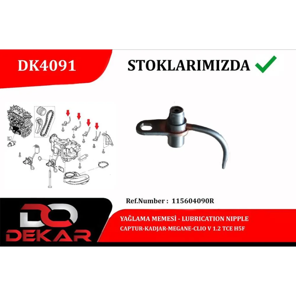 Yağlama Memesi Captur-Kadjar-Megane-Clioiv 1.2 Tce H5F