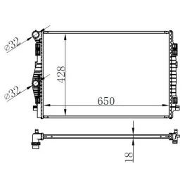 RADYATÖR BRAZİNG GOLF VII-A3-LEON-OCTAVIA 1.4-2.0 12 PASSAT 1.4 14 650x428x18 SICAK İKLİM BÖLG.