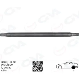 Aks Mili Arka Sag Kalin Uzun 892Mm Mercedes Sprinter B906 . Vw Crafter 30-35-50 Z:29-30