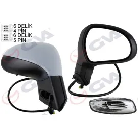 Diş Dikiz Aynasi Sağ 207 06 Elektrikli Isitmali Sinyalli Sensörlü Astarli Konveks Vm-6207Ehpsr