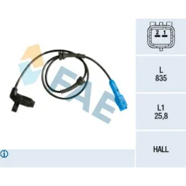 ABS DEVİR SENSÖRÜ ÖN PEUGEOT P206 98>13