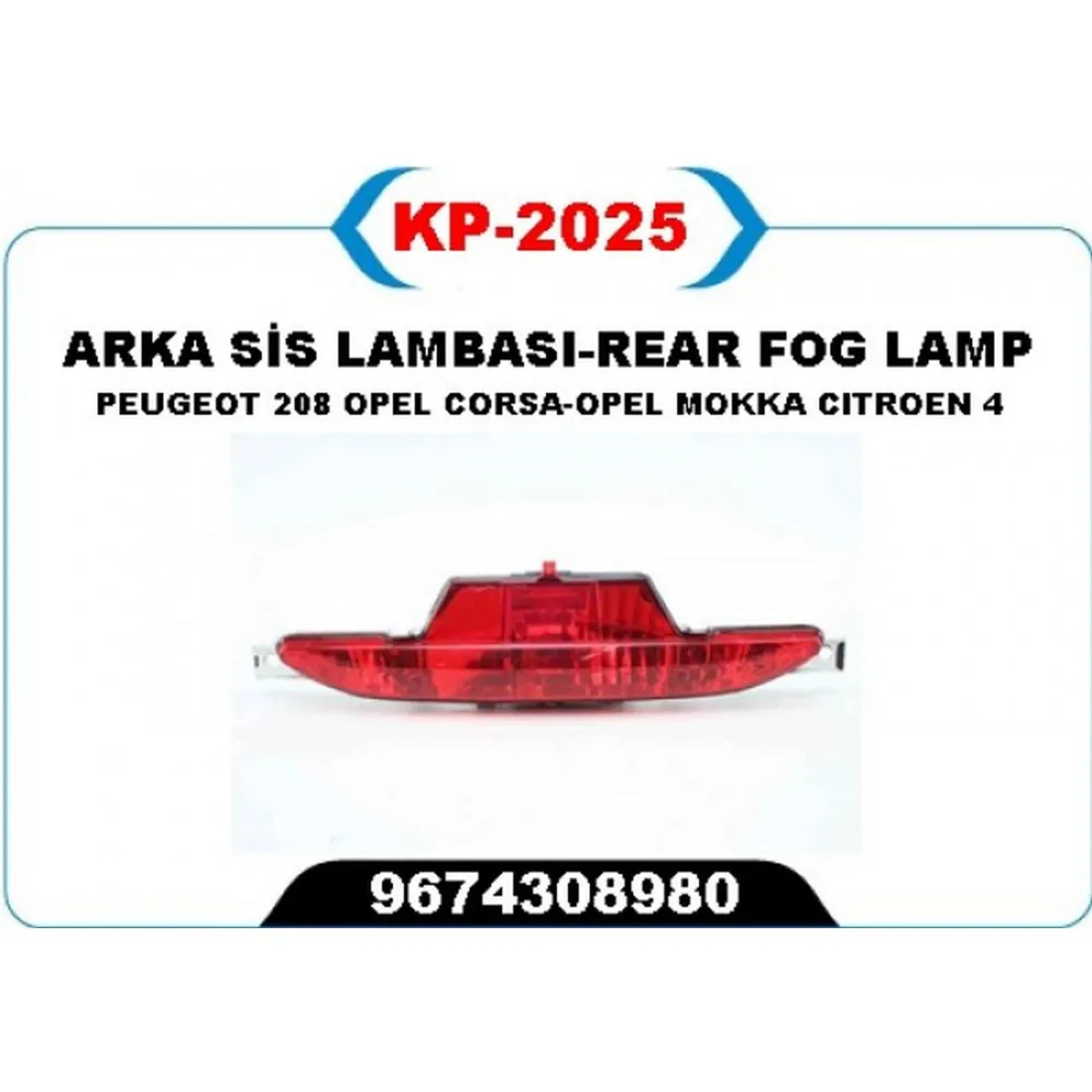 REFLEKTOR ARKA TAMPON ORTA OPEL CORSA F 19> MOKKA 20> PEUGEOT P208 15> CITROEN C4 20> DS3 18>