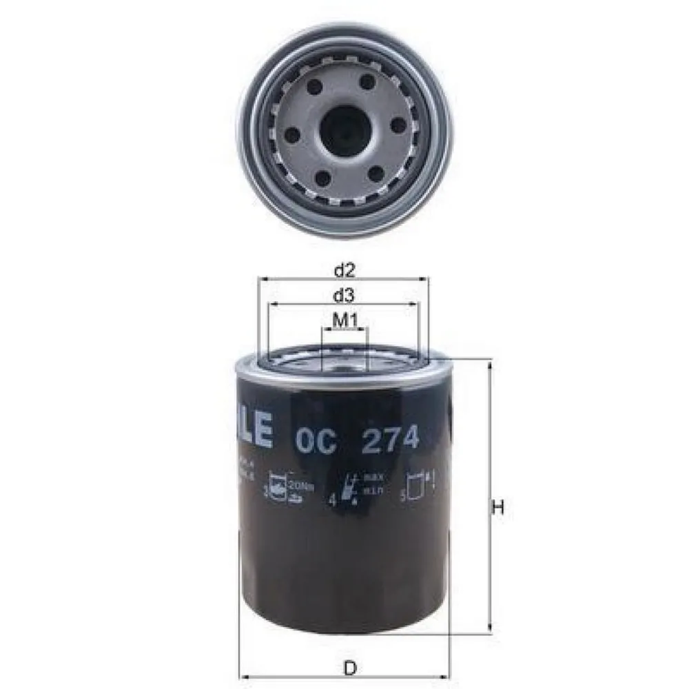 YAĞ FİLTRESİ H100 93-00 H-1 97-00 STAREX 97 > 2.5D - 2.5TD