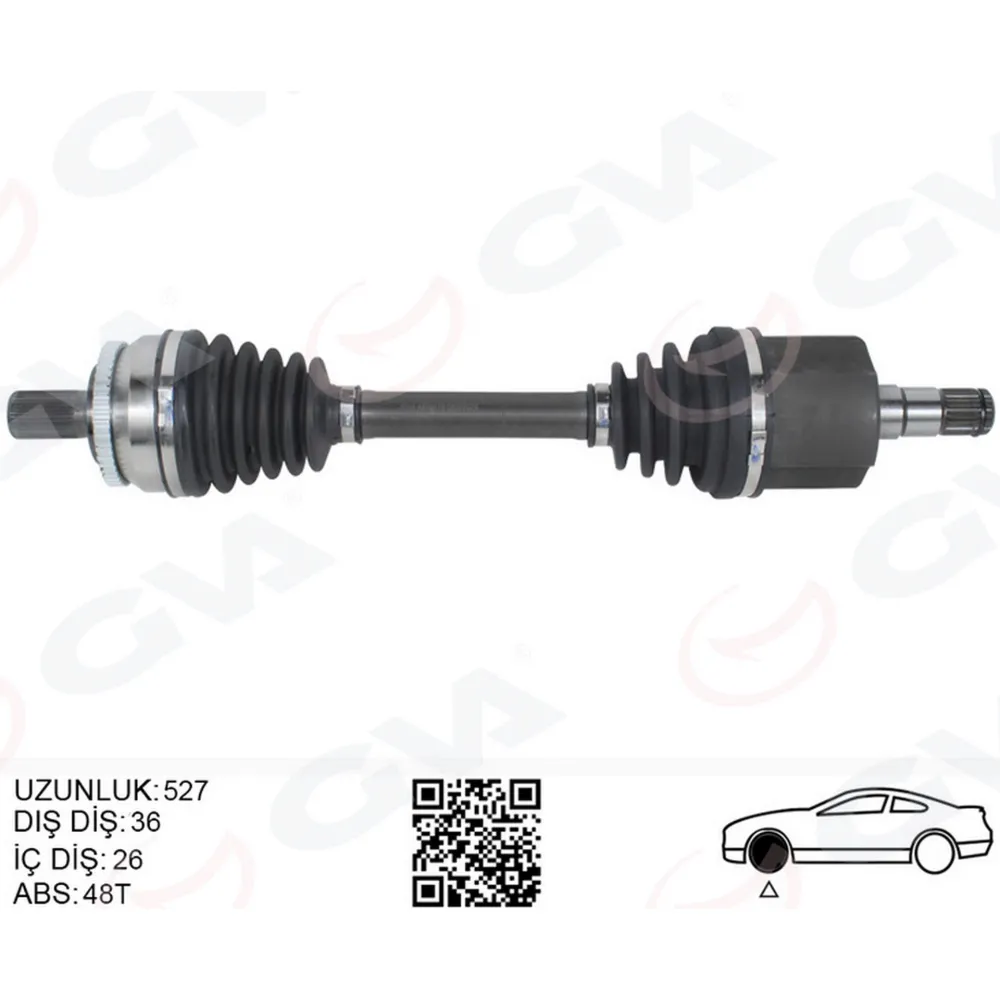 ÖN AKS KOMPLE SOL VOLVO S60 I 2.0 T 2.4 04>10 V70 II 2.0 T 2.4 04>10