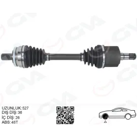 ÖN AKS KOMPLE SOL VOLVO S60 I 2.0 T 2.4 04>10 V70 II 2.0 T 2.4 04>10