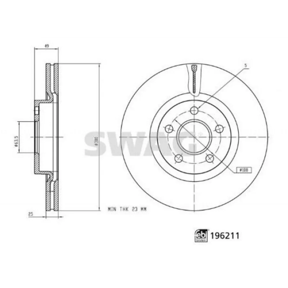 FREN DİSKİ ÖN CONNECT 18> DIŞ ÇAP: 300 MM