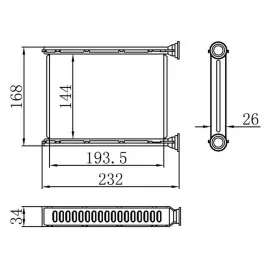 KALORİFER RADYATÖRÜ BRAZİNG FLUENCE 1.5 DCİ MGN III 08 > 144X193X26 OTO.-MEK.