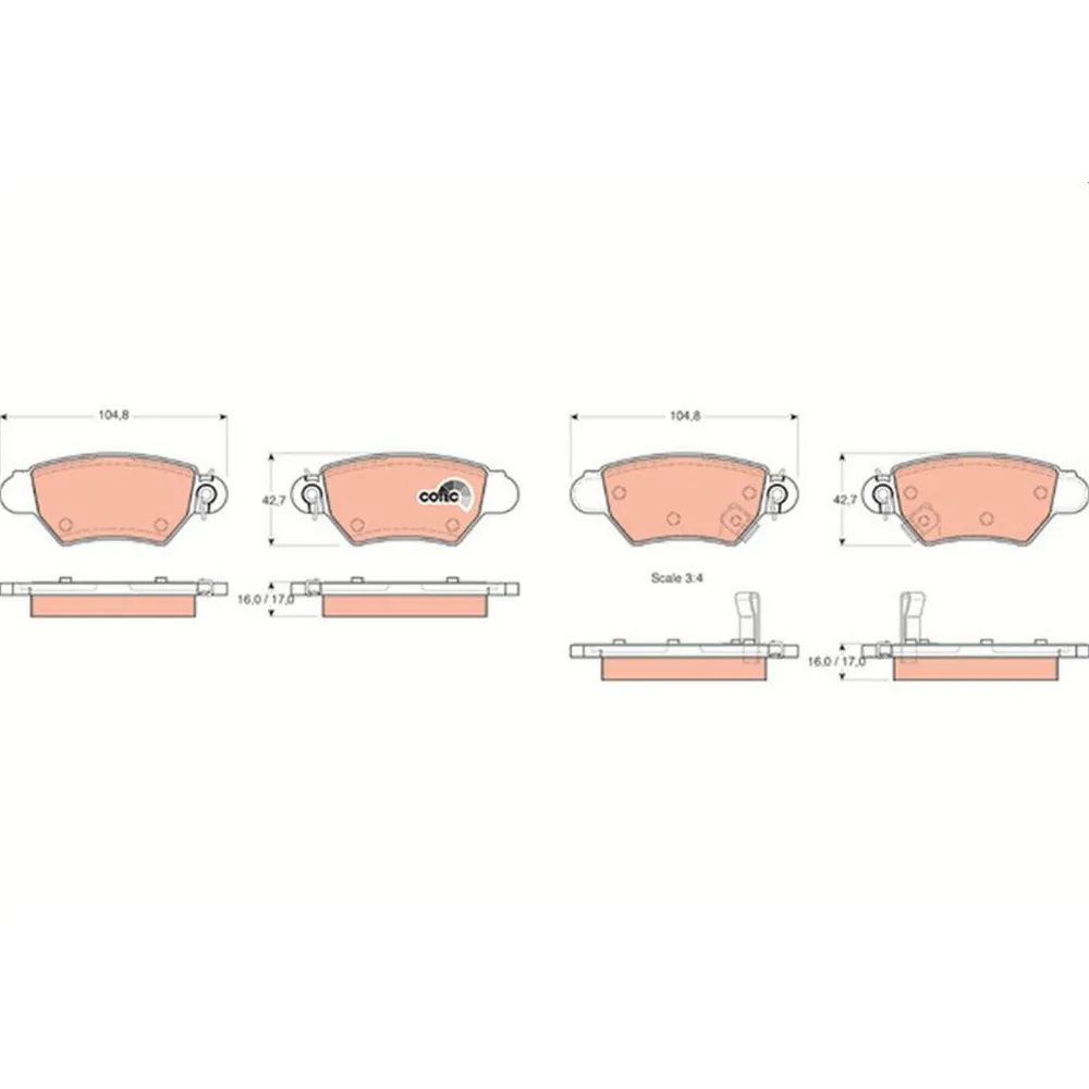 ARKA FREN DİSK BALATA ASTRA G 98>05 ZAFIRA A 98>05 CORSA C-COMBO C 03>09