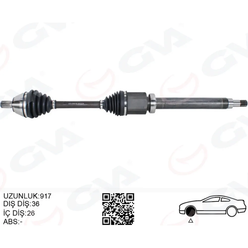 ÖN AKS KOMPLE SAG VOLVO S40 VOLVO II 1.6 D2 10>12 V50 1.6 D2 10>12 C30 1.6 D2 10>12 D 4162 T
